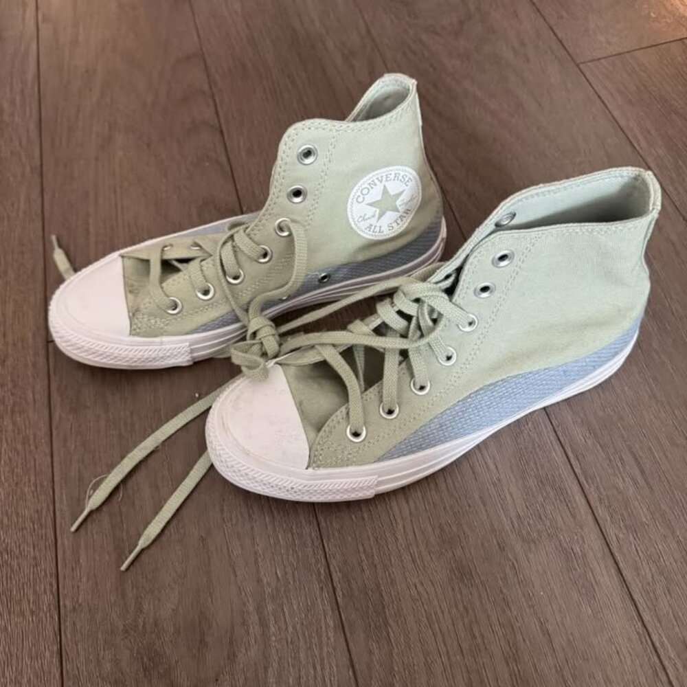 👟 NEW! RARE Sage-Green Converse Chuck Taylor High-Tops – Size 6 (FITS 7)